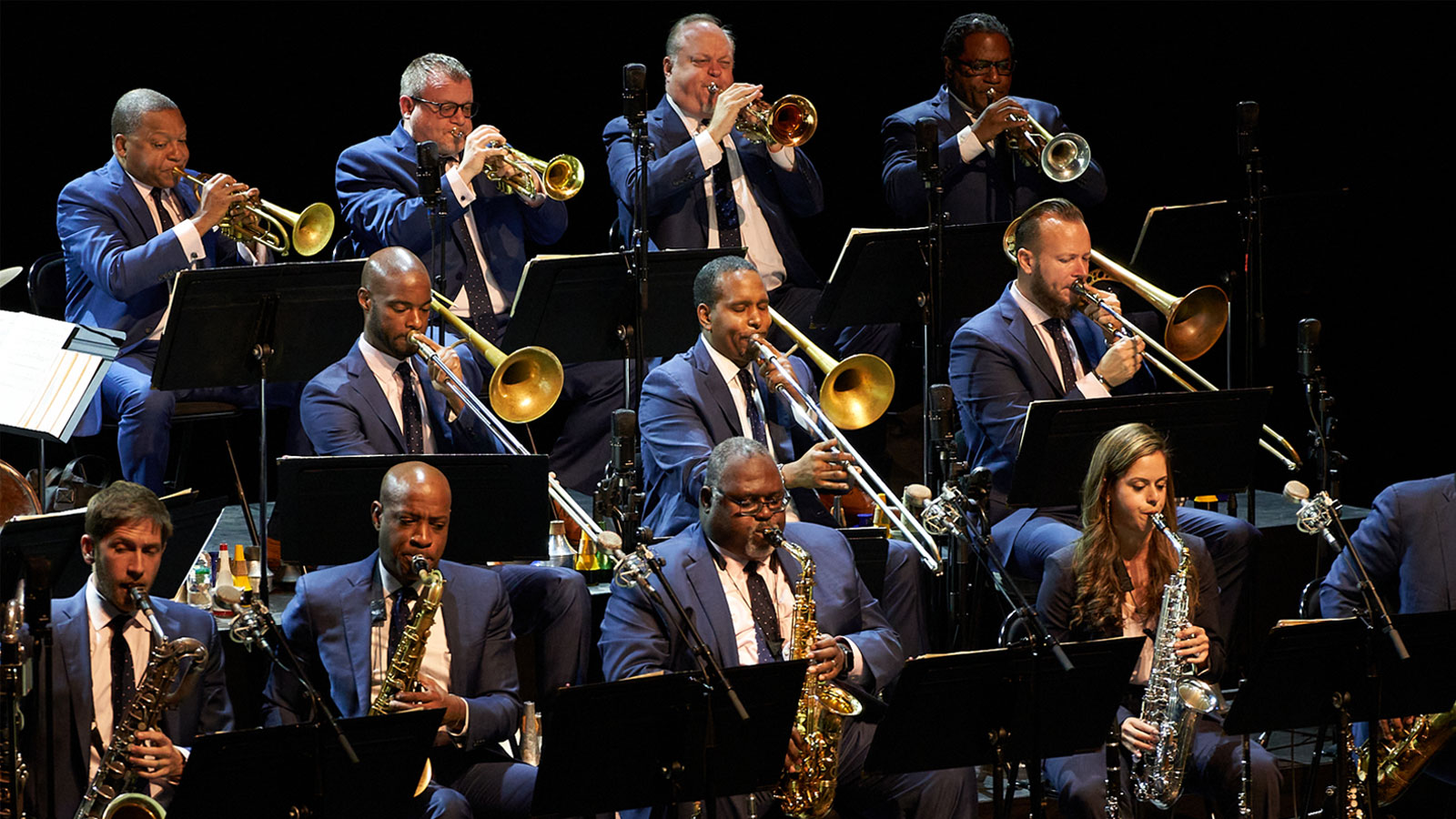 Jazz At Lincoln Center Orchestra With Wynton Marsalis Kennedy Center   Jlco Section Of Band Credit Luigi Beverelli 