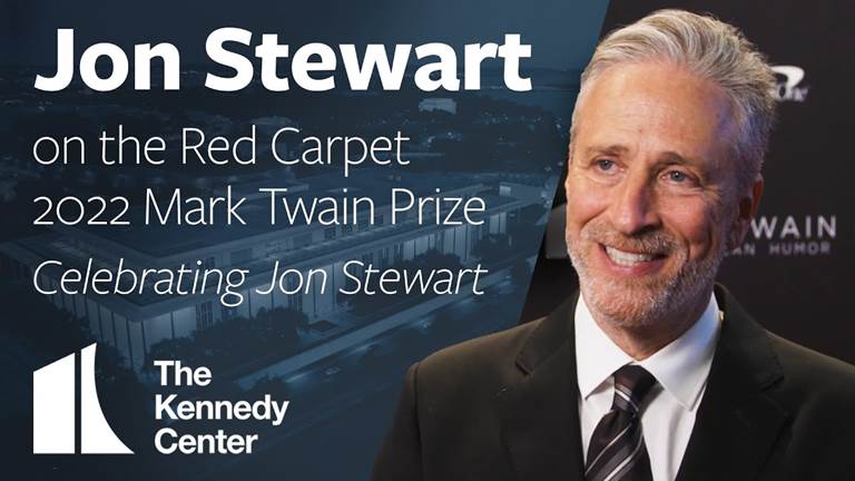 Jon Stewart on the red carpet at the 2022 Mark Twain Prize for American Humor
